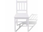 Ensemble de salle à manger trois pièces Pinède Blanc 03975JARX