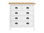Buffet Calmetop Blanc 79x40x80 cm Bois de pin solide 97578FIJT
