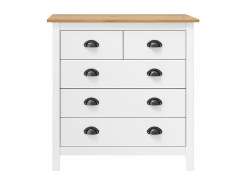 Buffet Calmetop Blanc 79x40x80 cm Bois de pin solide 97578FIJT