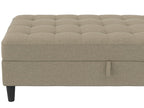 Presley - Pouf avec rangement en tissu cappuchino 95425ABFH