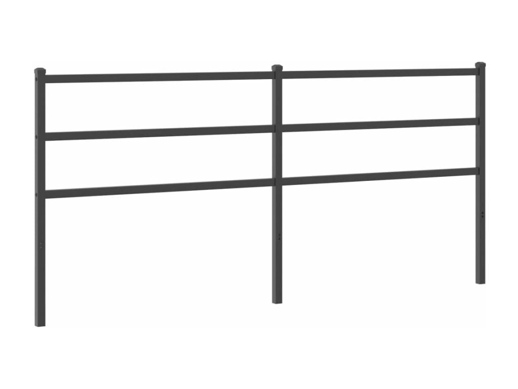 Tête de lit métal noir 200 cm 15439RZJB