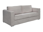 Canapé 4 places convertible express en velours tricoté grosses côtes gris clair - Couchage à Nidchicshop larges 160 cm - Matelas 22 cm Nidchicshop 25842KHMY