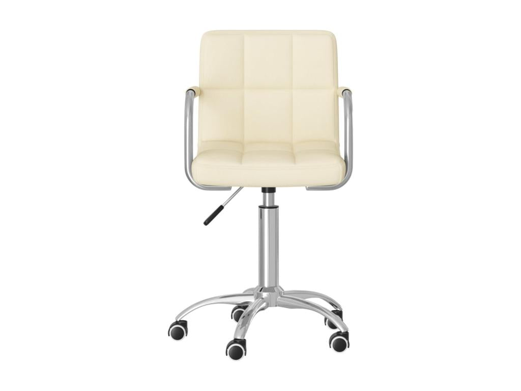 Chaise pivotante de bureau Crème Tissu 42635IPFC