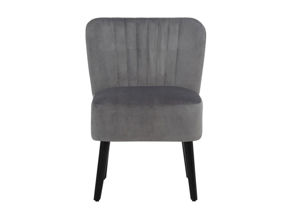 Nidchicshop - Chaise en velours gris 08937YDSC
