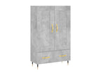 Buffet haut gris béton 69.5x31x115 cm bois d'ingénierie 55516MIPD