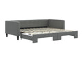 Lit de jour avec gigogne sans matelas gris foncé 100x200 cm 77763UFPV
