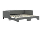 Lit de jour avec gigogne sans matelas gris foncé 100x200 cm 77763UFPV
