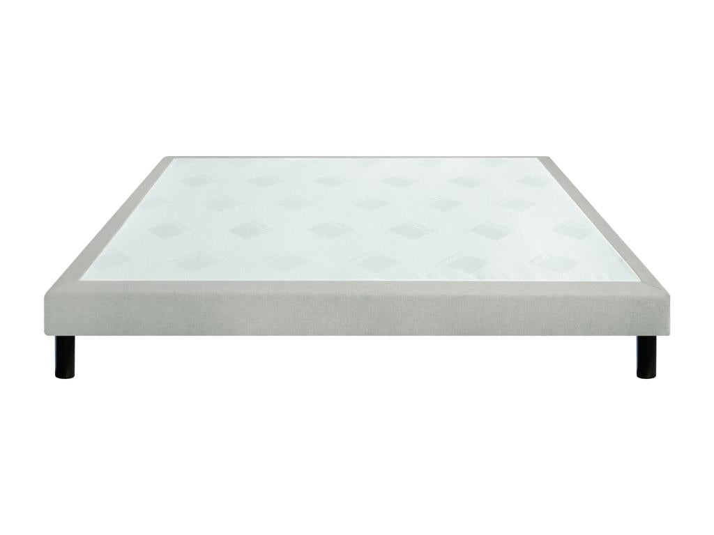 Sommier Nidchicshop confort ferme chenillé lin 15 cm NATURE 90x200 07139JKDI