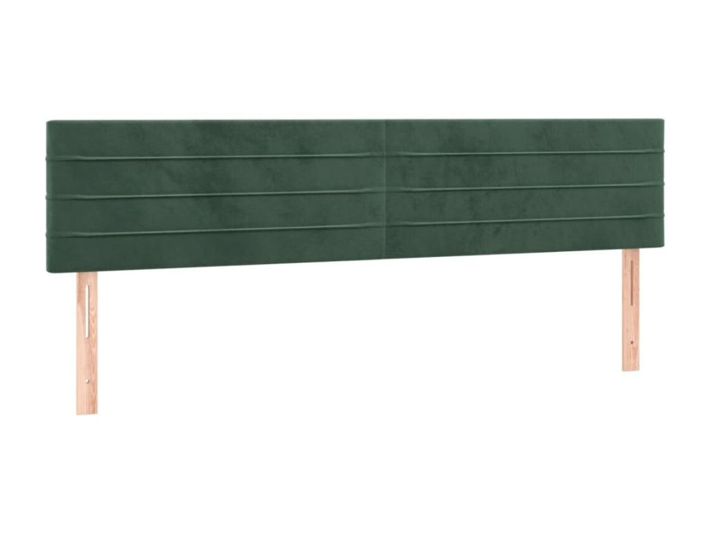 Lit à sommier tapissier et matelas Vert foncé 200x200cm Velours 42782FYSP