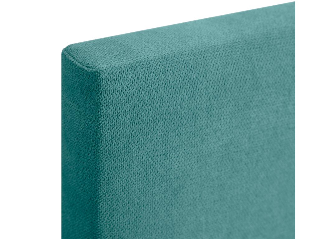 Calmetop Tête de lit en tissu Calmetop avec 2 Calmetopées de boutons 135x105cm avec pieds Lits 120/135 - Turquoise 38492NPEX