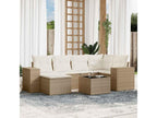 Salon de jardin avec coussins 7 pcs beige résine tressée 72407IFBB