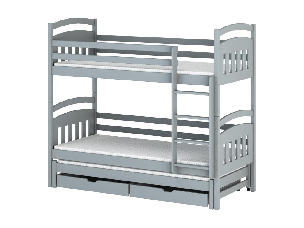 Lits superposés Calmetop BB002 80x180 cm Gris 00878YOZY