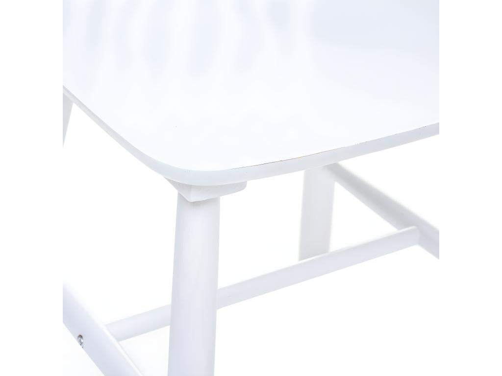 Lot de 2 chaises en bois coloris blanc - Longueur 46.5 x Profondeur 52 x Hauteur 87 cm 54663SASG
