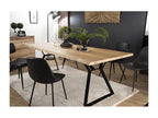 Nidchicshop - Table à manger rectangulaire 230x100cm bois chêne pieds métal noir 24583SZTC