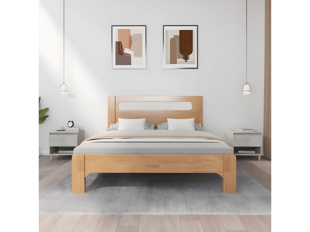 Tables de chevet 2 pièces Gris béton 50x46x50 cm Bois d'ingénierie 72733BMJR