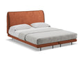 Lit rembourré 168x222 - en Chenille - terre cuite - Bohometop 70981BQSU