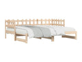 Lit coulissant 2x 90x190 cm Bois de pin massif 21668HPKQ