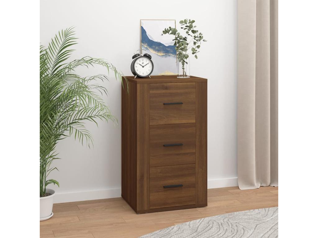 Buffet Chêne marron 40x33x70 cm Bois d'ingénierie 47430WWIO