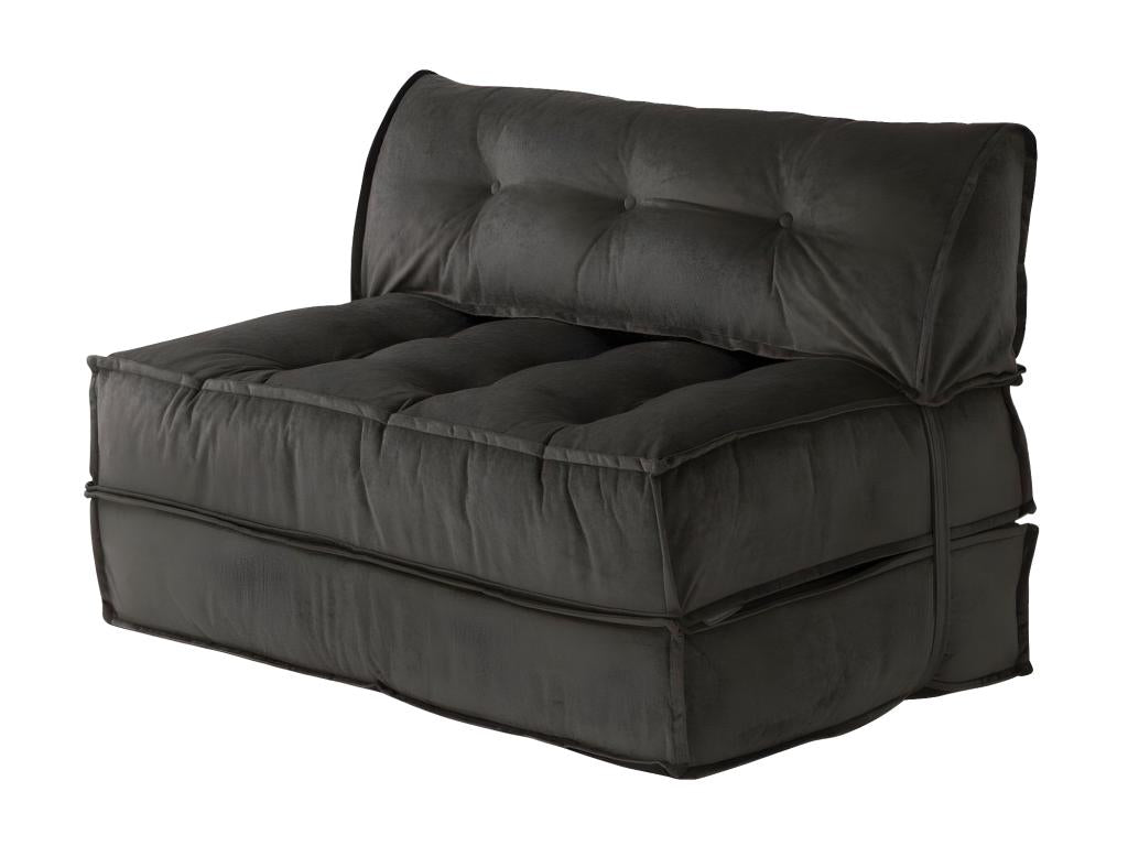 Canapé chauffeuse 2 places velours Mocca 91982IUBY