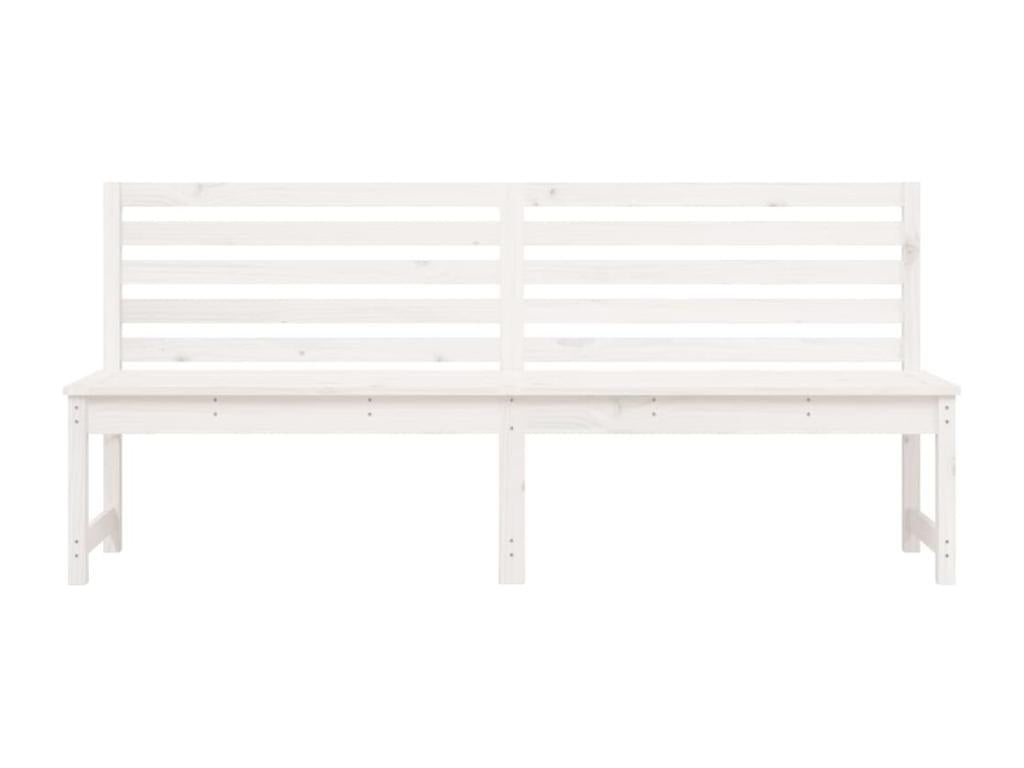 Banc de jardin meuble bois blanc 201,5x48x91,5 cm 02 0011651 43975HIMG