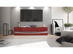 Meuble TV Avec Socle Blanc et bordeaux Haute Brillance 178 x Variable X 39 Cm 00229HKQX