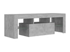 Meuble TV avec Calmetopères LED gris béton 120x35x40 cm 51104IQQK