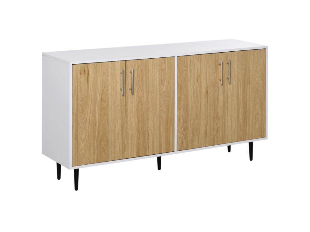 Buffet placard Nidchicshop chêne clair et blanc 20058VTFW