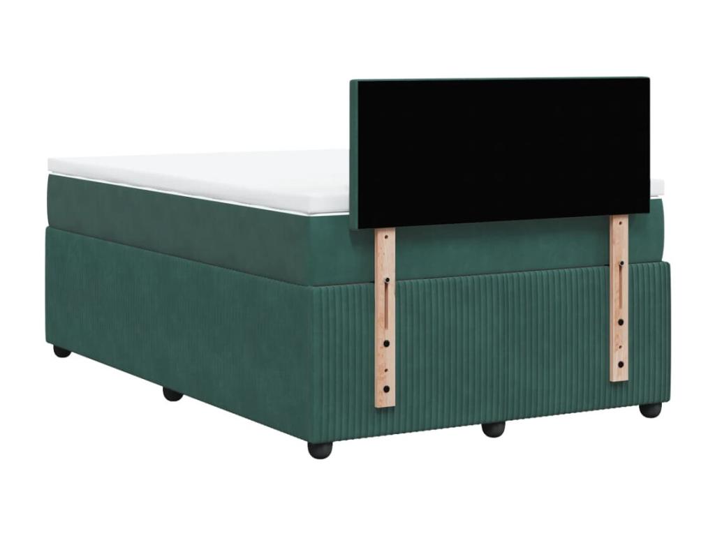 Sommier à Nidchicshop de lit avec matelas vert foncé 120x190 cm 14366VDGE