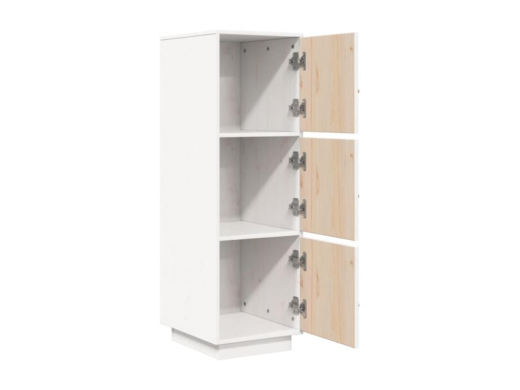 Buffet haut Blanc 34x40x108,5 cm Bois massif de pin 87364VUPI