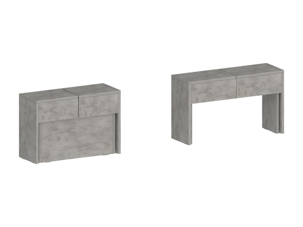 Banc Calmetop Lot de 2 Sièges pour table à manger Bancs extensibles 290x25h45 cm Gris 48281KTCK