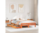 Cadre de lit sans matelas cire marron 140x200cm bois pin massif 06253QVAB