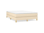 Sommier à Calmetop de lit avec matelas Crème 140x190 Tissu 74167NIOE
