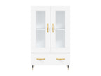Buffet haut blanc 69,5x31x115 cm bois d'ingénierie 86391WMTC