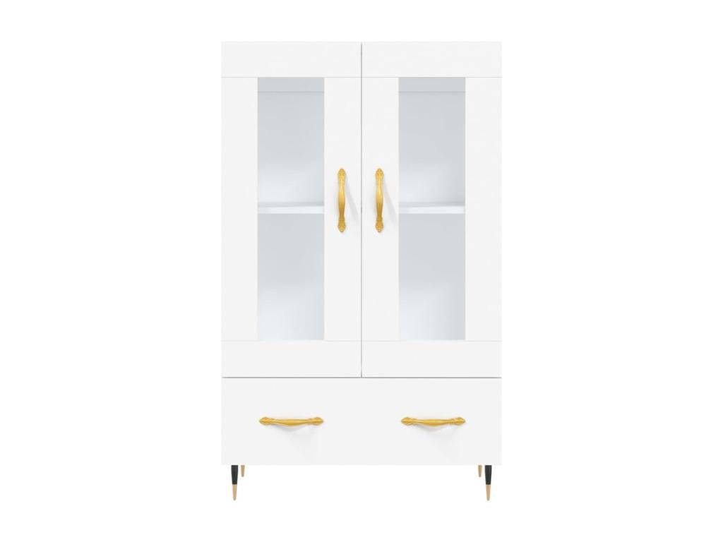 Buffet haut blanc 69,5x31x115 cm bois d'ingénierie 86391WMTC