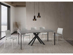 Console extensible 90x40/196 cm Calmetop Small gris béton pieds anthracite 64561SMDE