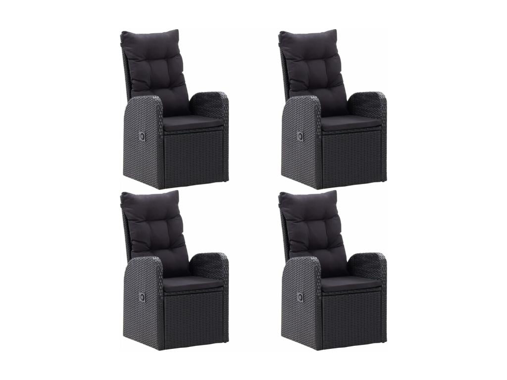 Ensemble de salle à manger de jardin 5 pièces Noir 84662GSHW