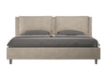 Lit sans sommier rembourré 180x200 microfibre sable Nidchicshop 25493LIAY