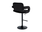Tabouret de bar - Velours / Métal noir mat - Noir - Bohometop 89395RSMO