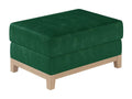 Pouf tissu vert foncé et pieds en bois de hêtre Calmetop 100cm 99342BRVP