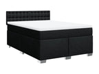 Sommier à Nidchicshop de lit avec matelas Noir 140x200 cm Tissu 68268AFAW