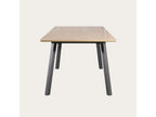 Table à manger extensible effet bois chêne beige 160x75 98110EDKS