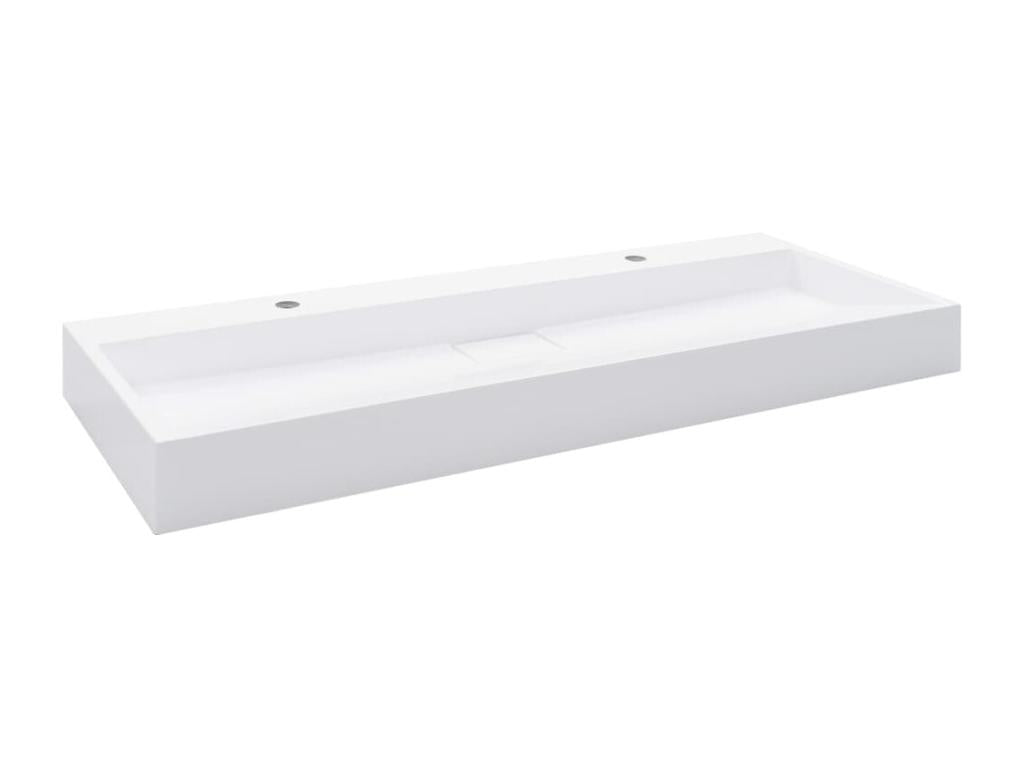 Lavabo salle de bain blanche 120x46x11 cm 02 0002637 28826ZXTU