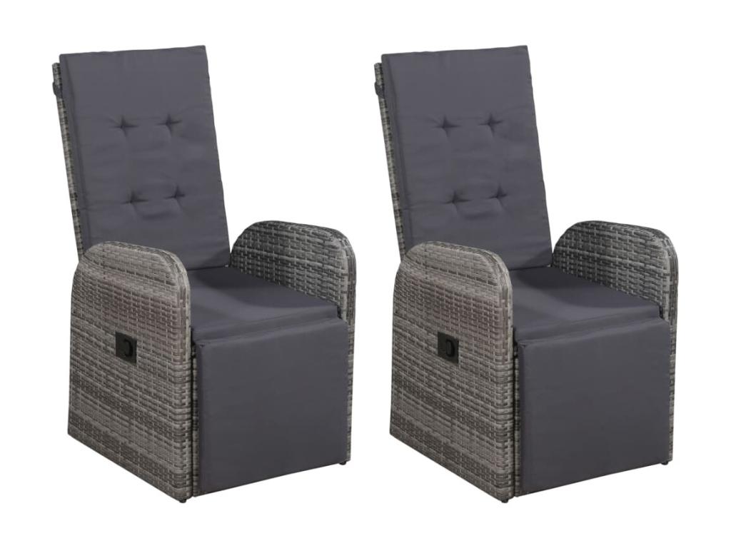 Ensemble de salle à manger de jardin 5 pcs Gris 39 35303QFKM