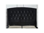 Lit coffre capitonné losange velours Calmetop-Couleur Noir-160x200 61647KWLV