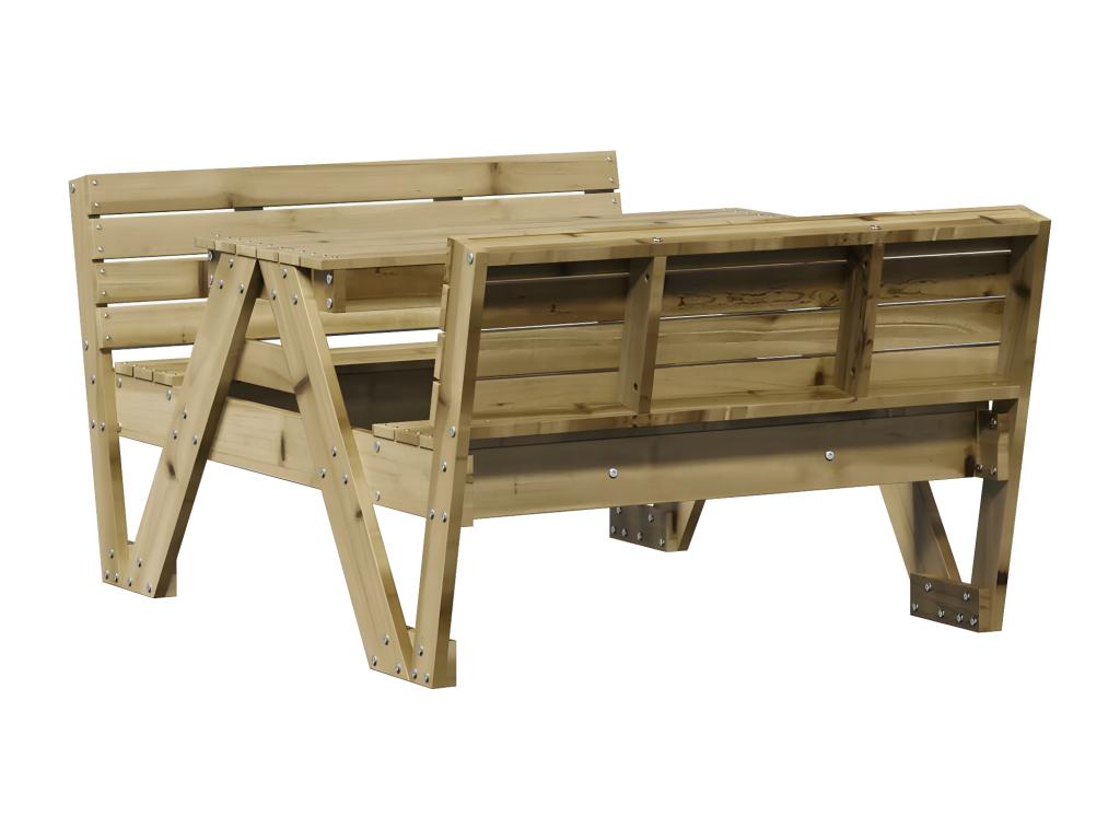 Calmetop - Table de pique-nique pour enfants en bois de pin imprégné 52247MIPU