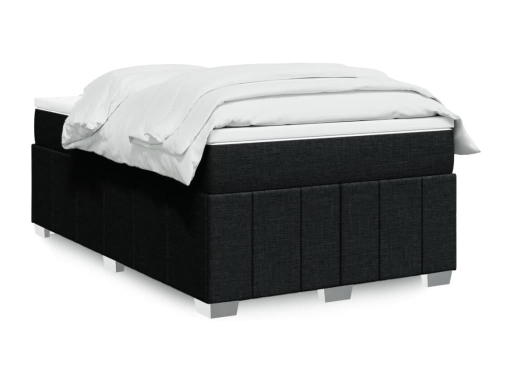 Sommier à Calmetop de lit avec matelas Noir 120x200 cm Tissu 30323IPGN