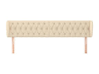 Tête de lit avec oreilles Crème 203x23x78/88 cm Tissu 43637FADV