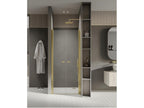 Porte de douche battante 130 cm doré Calmetop 63095PBBR