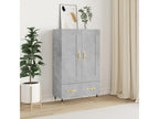 Buffet haut gris béton 69.5x31x115 cm bois d'ingénierie 55516MIPD