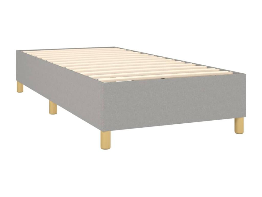 Sommier tapissier avec matelas et LED Gris clair 90x200cm Tissu 64605MEJG